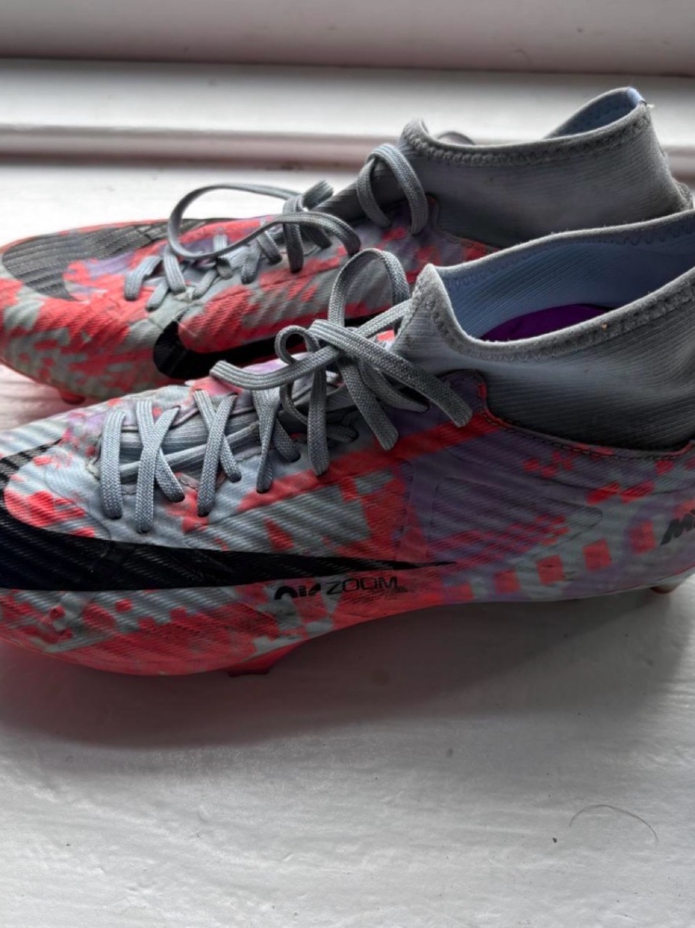 Nike Zoom Mercurial Vapor 15 Elite FG Pink Purple Blue Soccer Cleats Mens 8.5